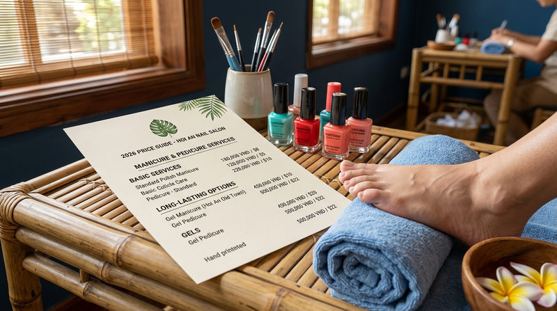 Step 3: Review the 2026 Price Guide for Hoi An Manicure Pedicure Services
