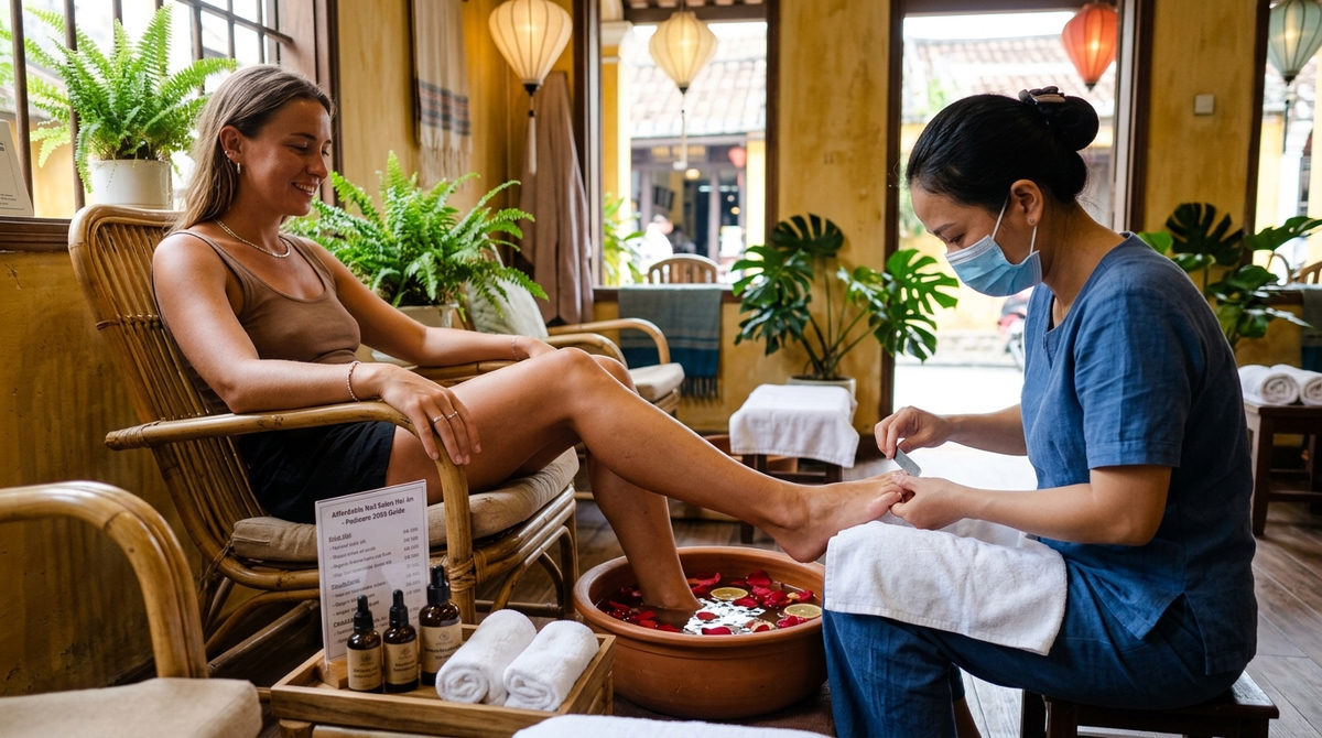 Affordable nail salon in Hoi An with manicure and pedicure services
