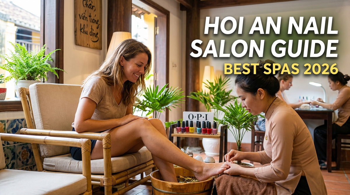 Best nail service in Hoi An with manicure and pedicure