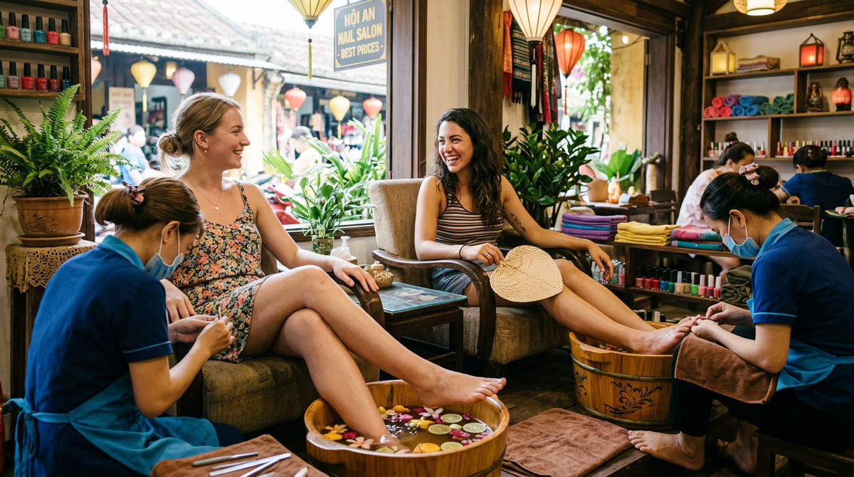 cheap nail salon hoi an relaxing pedicure experience near old town